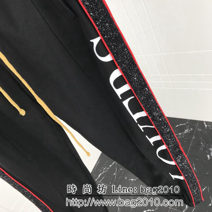 AMIRI 19早春 側邊閃粉珠片織帶 紅色運動褲 定制原版織帶 閃粉珠片印花 男女同款 ydi2417